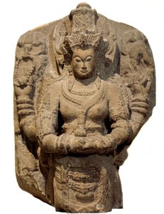 Hindoeïsme: stele gewijd aan de godin Devi