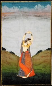 In. 57.13 Een vrouw die verlangt naar haar minnaar, ca. 1780 door Indian School