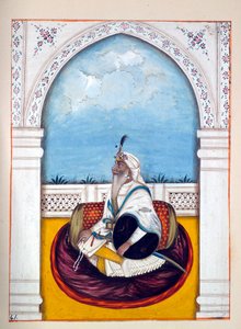 Jemadar Khushyal Singh, uit Het Koninkrijk van Punjab, zijn Heersers en Hoofden, deel II, een volume van 30 aquarelstudies door een onbekende Indiase kunstenaar, ca. 1840