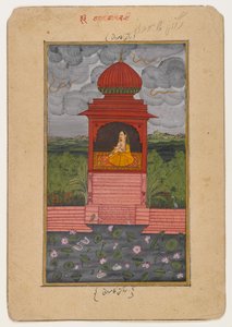 Kamodani Ragini, pagina uit een verspreide Ragamala-serie door Indian School