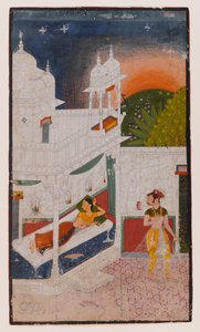 Lalita Ragini, Pagina uit een Verspreide Ragamala Serie, c.1640 door Indian School
