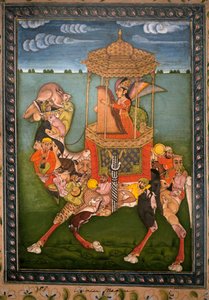 Magische kameel. Geschilderde miniatuur, circa 1750, kunst van Rajasthan en Pahari (India). Nationaal Museum van Korea, Seoul (Zuid-Korea)
