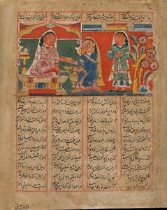 Mah Saman vergiftigt Shakar, India, Sultanaat periode, ca. 1450 door Indian School
