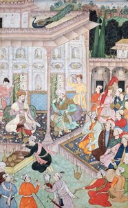 Ontmoeting tussen Babur en Bedi Az Zaman Mirza, 16e-17e eeuw