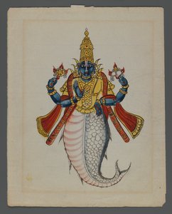 Een van een set van negen afbeeldingen die Indiërs in verschillende beroepen tonen door Indian School
