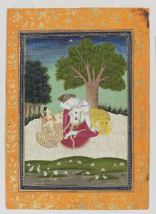 Parvati biedt Shiva een beker aan, c.1800 door Indian School
