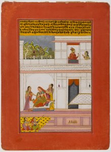 Patamanjari Ragini, Pagina uit een verspreide Ragamala-serie, begin 18e eeuw door Indian School
