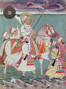 Portret van Maharajah Ajit Singh van Jodhpur (1678-1724) door Indian School