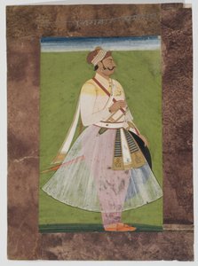 Portret van de Rathor-hoofdman Bhagwan Das, van de Mertia-clan van Rian, Jodhpur door Indian School