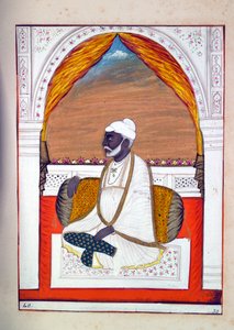 Pundit Madhosudan, uit Het Koninkrijk van Punjab, zijn Heersers en Hoofden, deel II, een volume van 30 aquarelstudies door een onbekende Indiase kunstenaar, ca. 1840