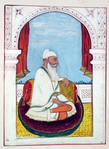 Rajah Lal Singh, uit Het Koninkrijk van Punjab, zijn Heersers en Hoofden, deel I, een deel van 27 aquarelstudies door een onbekende Indiase kunstenaar, ca. 1840 door Indian School
