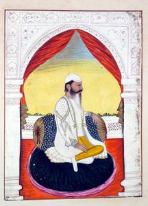 Rajah Sahib Dyal, uit Het Koninkrijk van Punjab, zijn Heersers en Hoofden, deel I, een deel van 27 aquarelstudies door een onbekende Indiase kunstenaar, ca. 1840