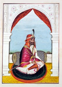 Rajah Suchet Singh, uit Het Koninkrijk van Punjab, zijn Heersers en Hoofden, deel I, een deel van 27 aquarelstudies door een onbekende Indiase kunstenaar, ca. 1840