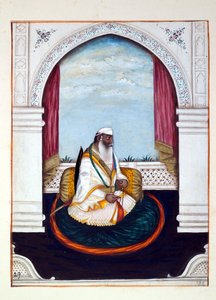 Sirdar Atr Singh, uit Het Koninkrijk van Punjab, zijn Heersers en Hoofden, deel II, een deel van 30 aquarelstudies door een onbekende Indiase kunstenaar, ca. 1840