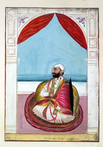 Sirdar Chet Singh, uit Het Koninkrijk van Punjab, zijn Heersers en Hoofden, deel II, een deel van 30 aquarelstudies door een onbekende Indiase kunstenaar, ca. 1840
