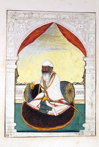 Sirdar Gurmukh Singh Bhai, uit Het Koninkrijk van Punjab, zijn Heersers en Hoofden, deel II, een deel van 30 aquarelstudies door een onbekende Indiase kunstenaar, ca. 1840