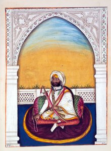 Sirdar Jowahir Singh, uit Het Koninkrijk van Punjab, zijn Heersers en Hoofden, deel II, een volume van 30 aquarelstudies door een onbekende Indiase kunstenaar, ca. 1840