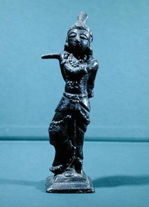 Statuette van Krishna Gopala (lood)