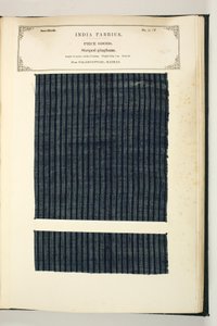 Gestreepte Gingham, Palamcottah, Madras, Stukgoederen, uit De Collectie van de Textielfabrikanten van India, door John Forbes Watson, uitgegeven in 1866 door Indian School