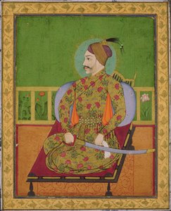 Sultan Abdullah Qutubshah van Golconda (reg.1626-72) Deccan, Mughal, ca.1640 door Indian School