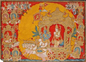 De Slag bij Kurukshetra, uit Mysore, India, 1800-25