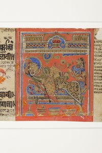 De Brahmani Devananda op haar bank, uit de Kalpasutra door Indian School