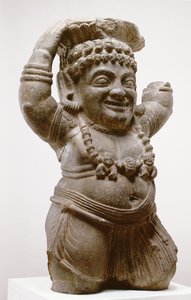 De Dwerg Yaksa, uit Grot 3 van de Pitalkhora Grotten, Maharashtra, 100 BC