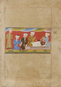 De zieke Alexander dicteert zijn testament, ca. 1475 door Indian School