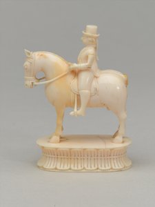 Witte ridder, schaakstuk, India, ca. 1820