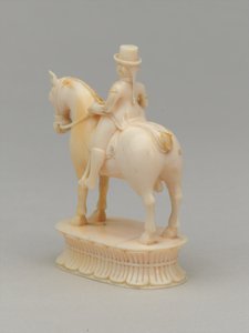 Witte ridder, schaakstuk, India, ca. 1820