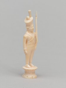 Witte pion, schaakstuk, India, ca. 1820