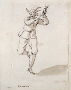 Een man met knikkers en bellen door Inigo Jones