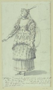 Chloris: laatste schets voor Henrietta Maria, ca. 1631 door Inigo Jones