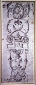 Ontwerp voor een decoratief paneel door Inigo Jones