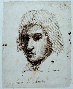 Tekening van Guercino door Inigo Jones