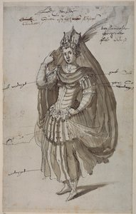 Koningin Candace, c.1609 door Inigo Jones