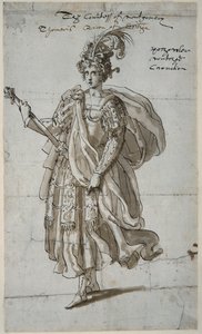 Koningin Tomyris van de Massagetai, ca. 1609 door Inigo Jones