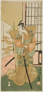 De Acteur Matsumoto Koshiro III als Akita Jonosuke in het stuk Kawaranu Hanasakae Hachi no Ki, uitgevoerd in het Nakamura Theater in de elfde maand, 1769 door Ippitsusai Bunchō