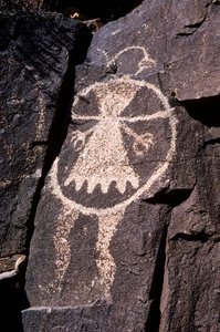 Anasazi-petroglyph, gravures in muren in New Mexico