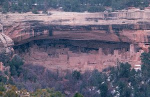 Cliff Palace in Mesa Verde National Park, gelegen in de zuidwestelijke hoek van de staat.