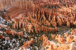 Hoodoos - torenspitsen gecreëerd door erosie - in Bryce Canyon National Park in Utah, 2019