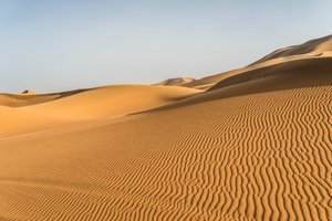 Zandduinen in de Erg Chebbi in het zuidoosten van Marokko, 2014