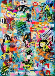 Levendige abstracte graffiti