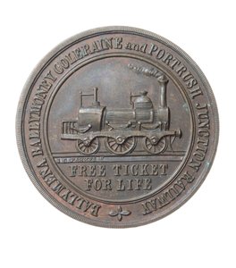 Directeurspas voor de Ballymena, Ballymoney, Coleraine en Portrush Junction Railway, Ierland door Irish School