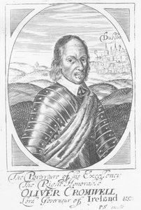 Oliver Cromwell (1599-1658) c.1650 door Irish School