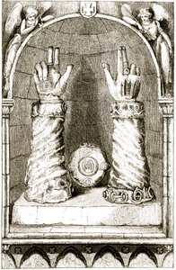 Heiligdom van St. Patricks hand, uit The Trias Thaumaturga, of Three Wonder-Working Saints of Ireland, door Mary Cusack, gepubliceerd ca. 1890s door Irish School