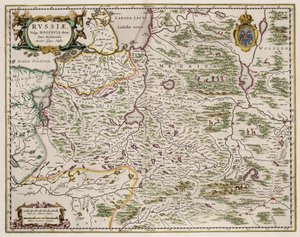 Kaart van West-Rusland uit: Partes Septentrionalis et Orientalis