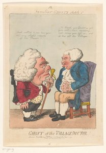 Spotprent op de dorpsarts, 1799 door Isaac Cruikshank