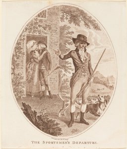 Het Vertrek van de Jagers door Isaac Cruikshank