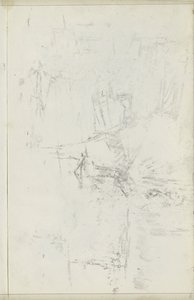Afdruk van de krijttekening op blad 5 verso door Isaac Israels
